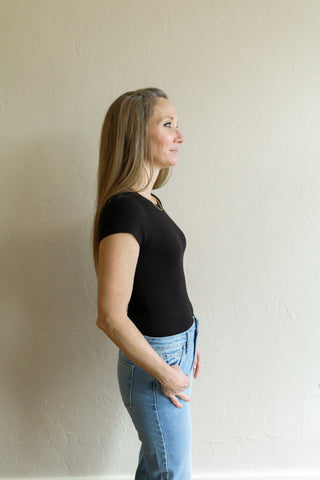 Freesia Short Sleeve Knit Bodysuit