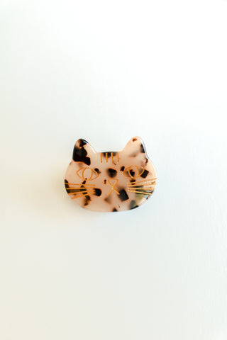 Hand Painted Cat Claw Clip