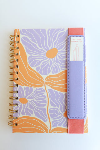 Oliver Floral Notebook with Pen Pocket