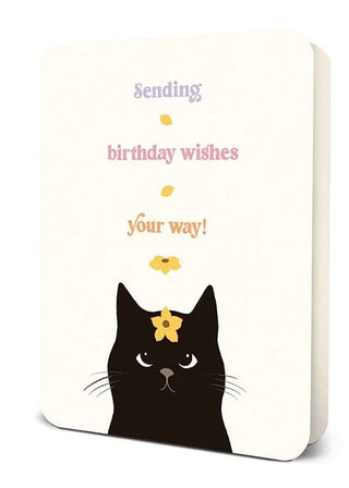 Daisy Cat Birthday Card