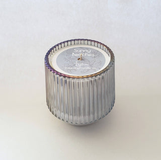 Ribbed Retro Style Candle - Blue