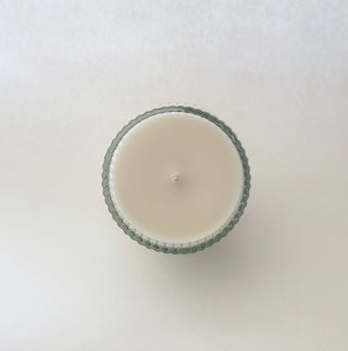 Ribbed Retro Style Soy Candle - Clear