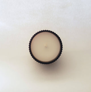 Ribbed Retro Style Candle - Amber