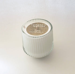 Ribbed Retro Style Soy Candle - Clear