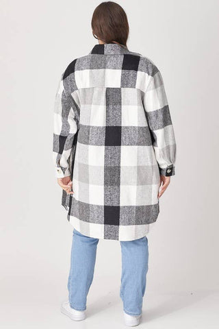 Plus Size Plaid Shacket