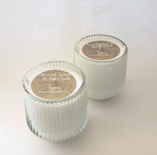 Ribbed Retro Style Soy Candle - Clear