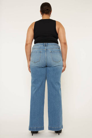 PLUS SIZE KANCAN HIGH RISE TROUSER JEAN