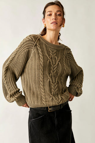 Free People Frankie Cable Sweater