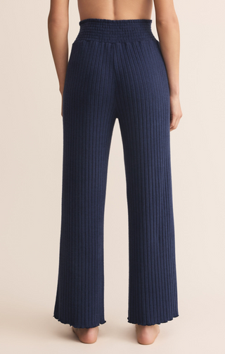 Dawn Smocked Ribbed Pant | Blue Sapphire