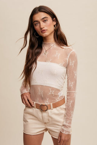 Lacey Layering Top - Cream