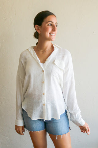 Iris Lightweight Button Down Shirt