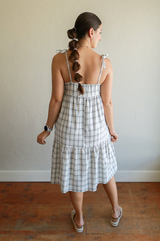 Luca Plaid Tie Strap Dress