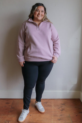 SO SWEET PLUS SIZE ACTIVE HALF-ZIP