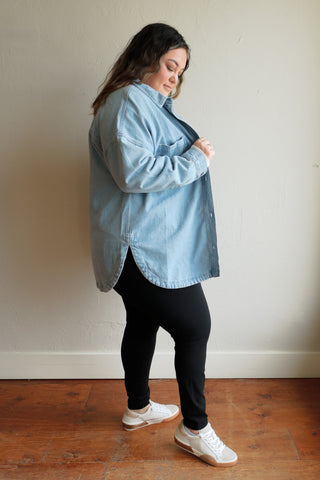 AZURE PLUS SIZE DENIM SHACKET