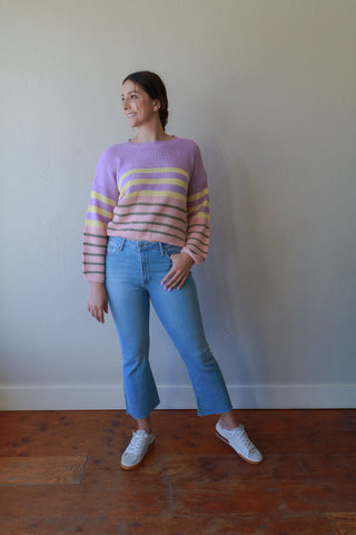 SWEET TALK COLOR BLOCK STRIPE SWEATER