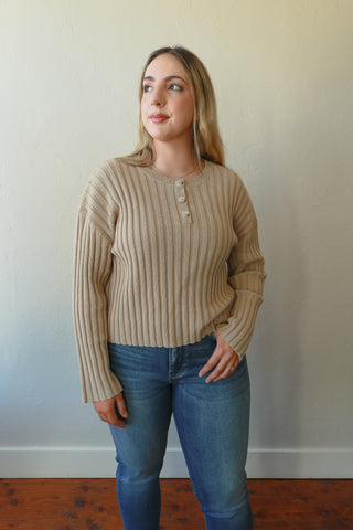 SANDY HORIZON RIBBED SWEATER