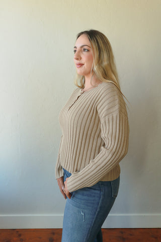 SANDY HORIZON RIBBED SWEATER