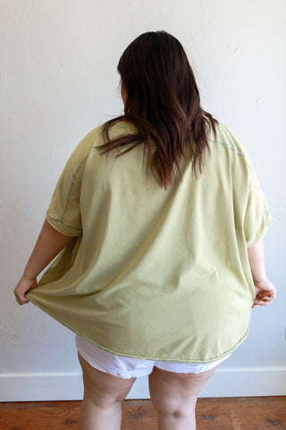 Sammy Mineral Washed Plus Size Tee