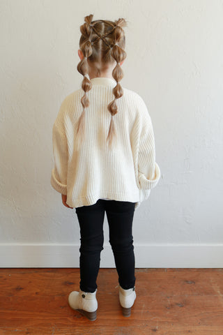 Cream Chenille Cardigan