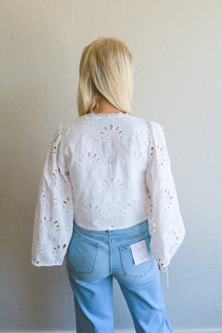 Clara Eyelet Lace Top