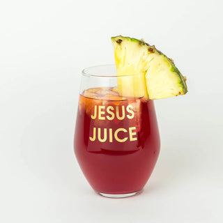 Jesus Juice Wine Glass