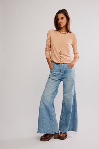 Nova Long Sleeve Tee Peached Copper | Free People