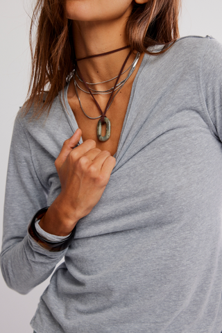 Nova Long Sleeve Tee Greyhound Grey | Free People