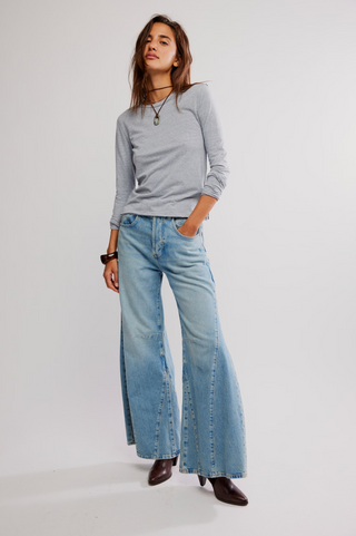 Nova Long Sleeve Tee Greyhound Grey | Free People