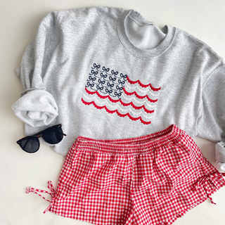 Americana Bow Flag Crewneck
