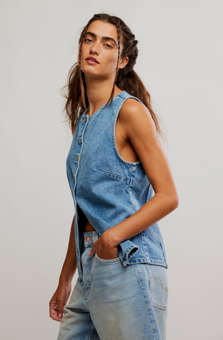 Aimee Denim Vest | Free People