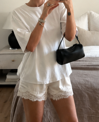 Georgia Satin Lace Shorts