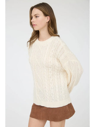Harvest Moon Cable Knit Sweater