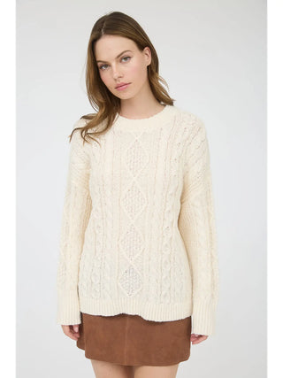 Harvest Moon Cable Knit Sweater