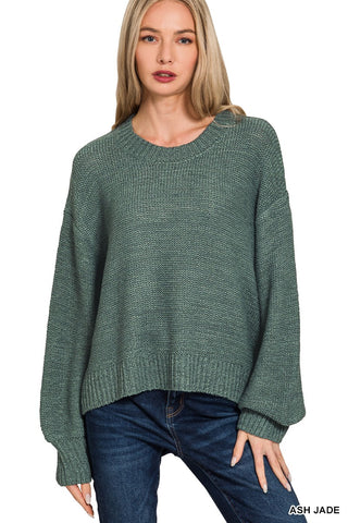 Della Balloon Sleeve Sweater | Ash Jade
