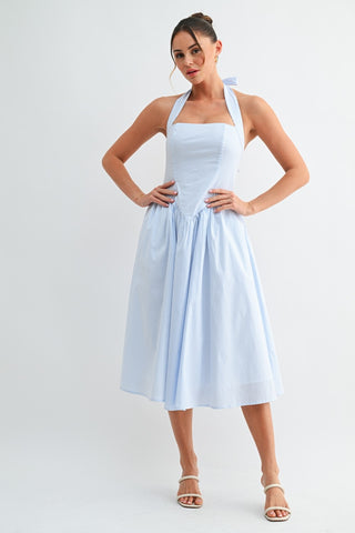 Santorini Stripe Midi Dress