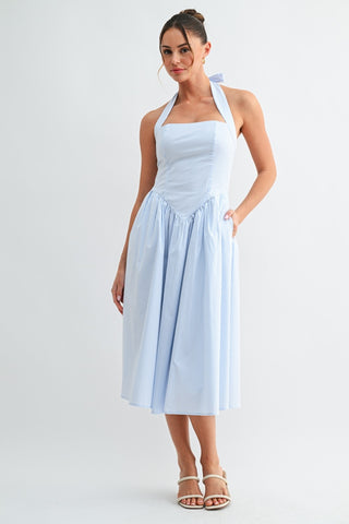 Santorini Stripe Midi Dress