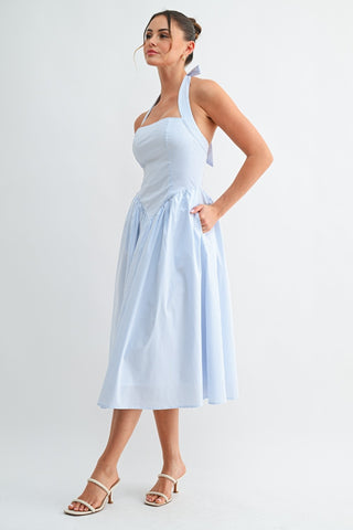 Santorini Stripe Midi Dress
