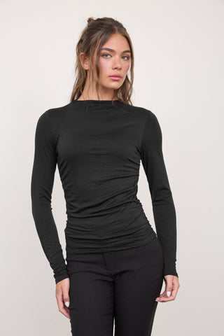 Celine Ruched Top | Black