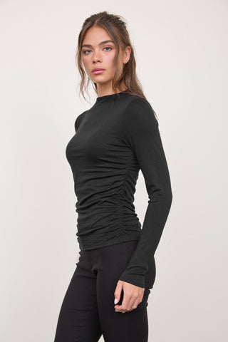 Celine Ruched Top | Black