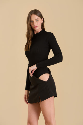 Windswept Ribbed Bodysuit