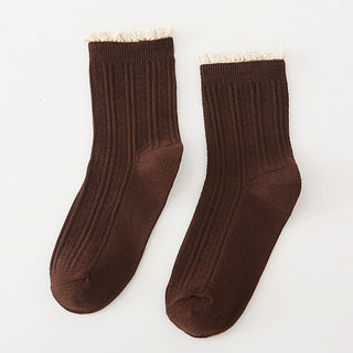Meadow Lace Socks | Chocolate