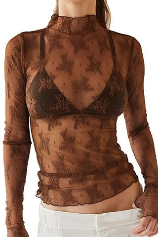 Lacey Layering Top - Chocolate