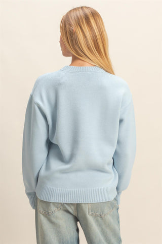 Arlo Knit Sweater | Ice Blue