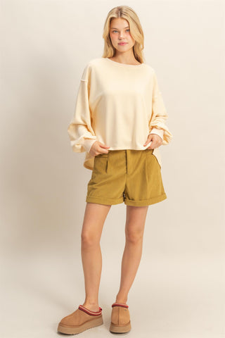 Soft Focus Crewneck | Cream