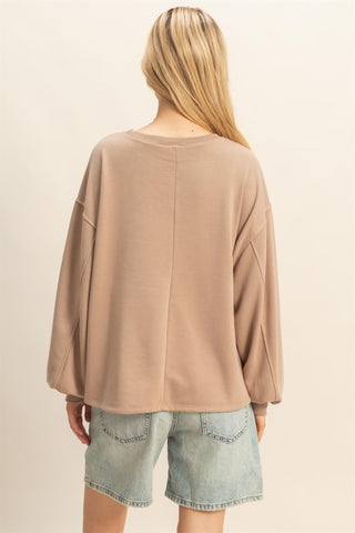 Soft Focus Crewneck | Taupe