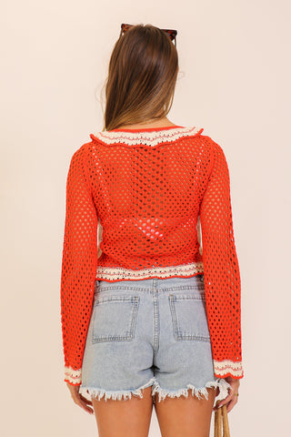 Amalfi Afterglow Crochet Cardigan