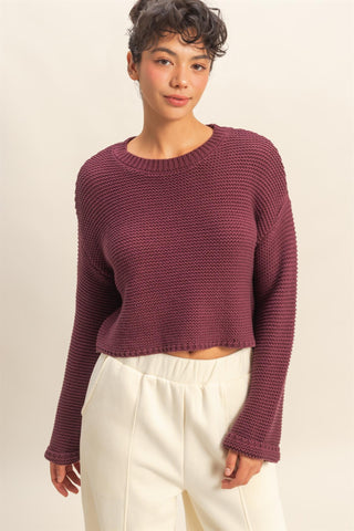 Haven Crop Knit Sweater | Cream