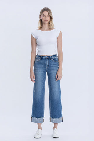 Harlow Cuffed Slim Wide Jean