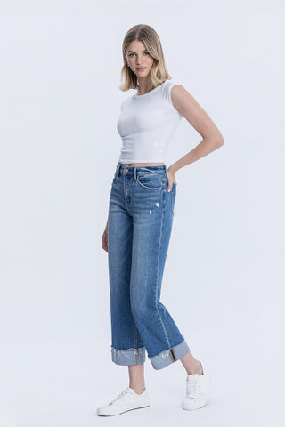 Harlow Cuffed Slim Wide Jean