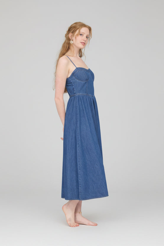 Summer Letters Denim Midi Dress S
